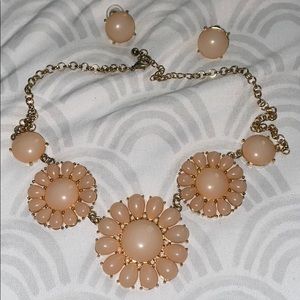 Blush Pink Flower Jewelry Set
